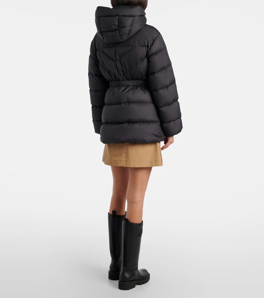 Moncler - Brosse belted hooded down jacket