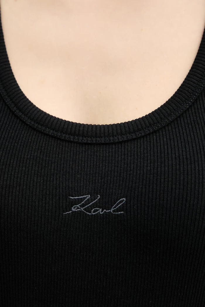 Karl Lagerfeld kadın pamuklu elastan atlet üst