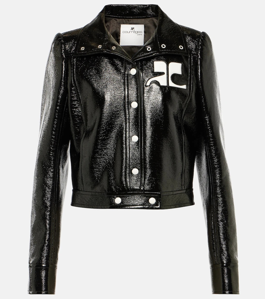 Courrèges - Reedition cropped vinyl jacket