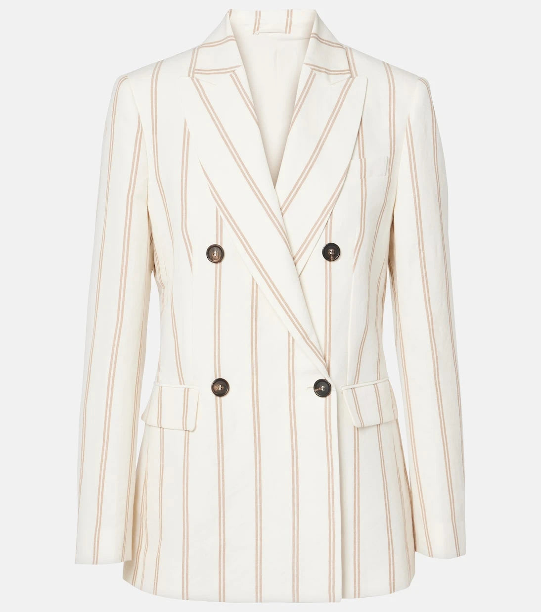 Brunello Cucinelli - Striped linen and cotton blazer