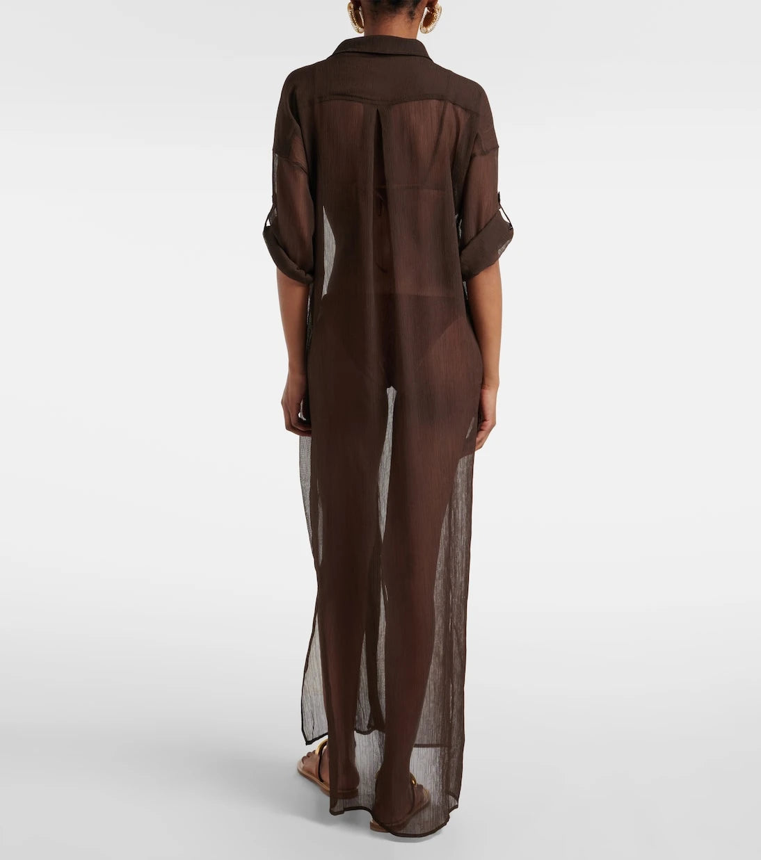 Jade Swim - Mika sheer shirt dress