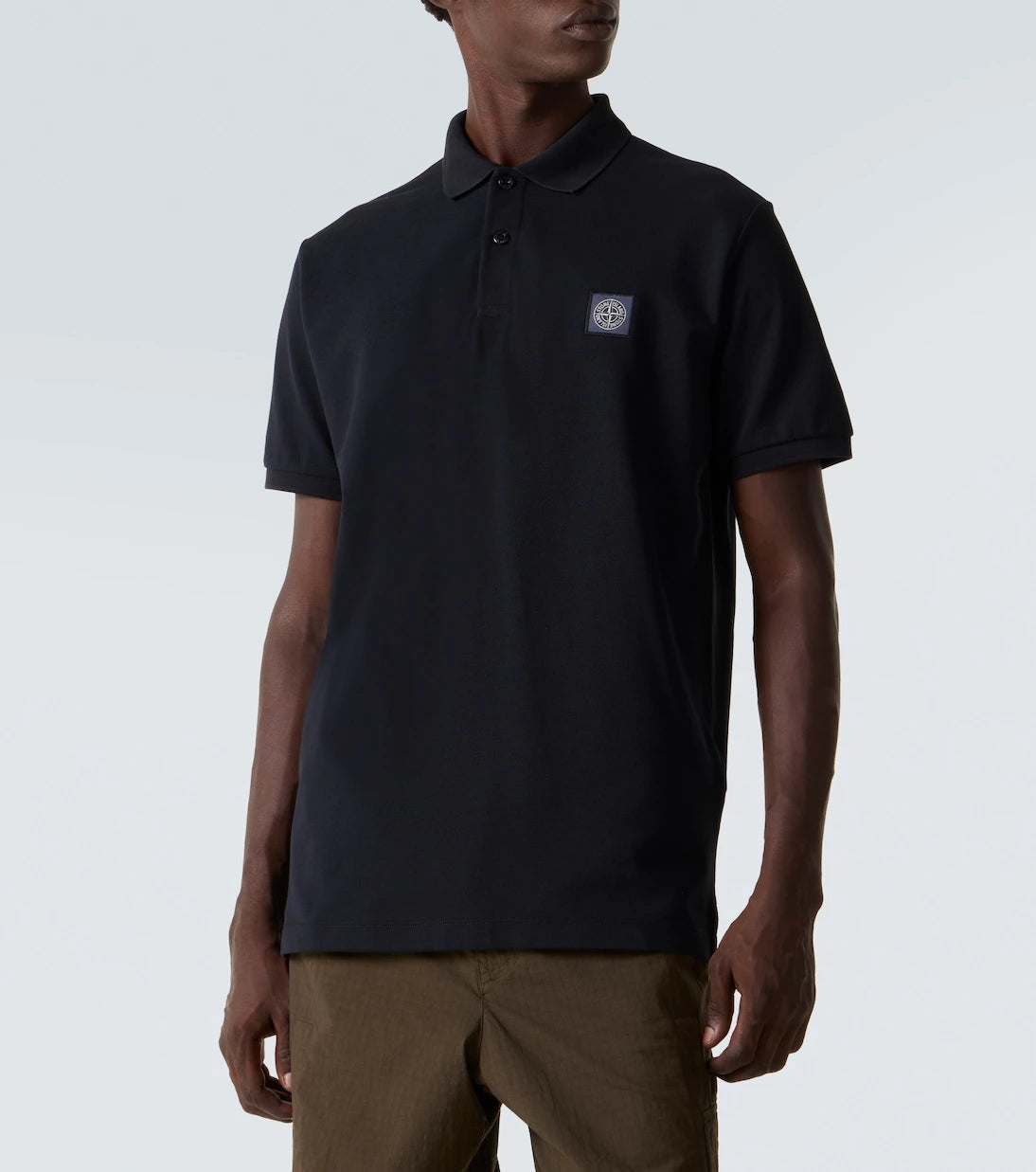 Stone Island - Compass cotton piqué polo shirt