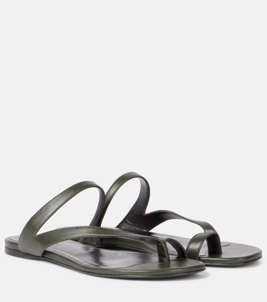 Khaite - Aimee leather slides