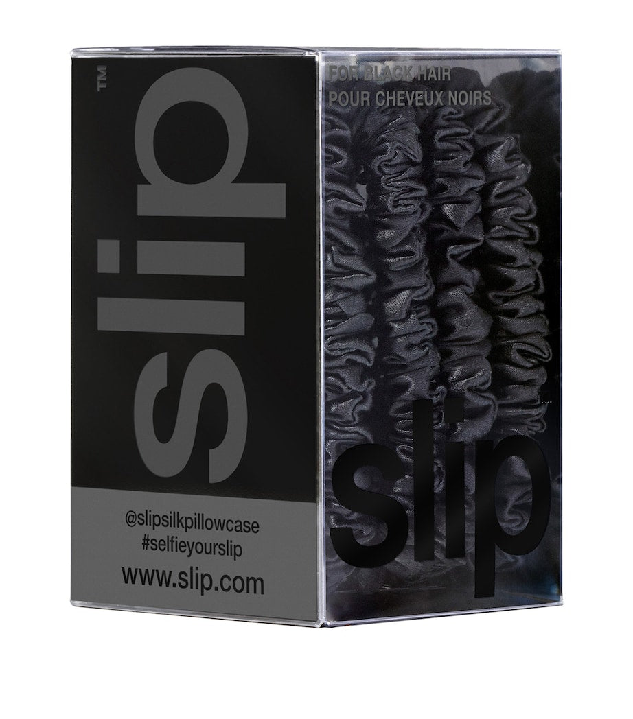 Pure Silk Skinny Scrunchies (Set of 4)