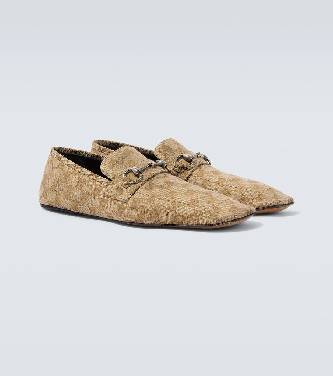 Gucci - Horsebit GG Canvas distressed loafers