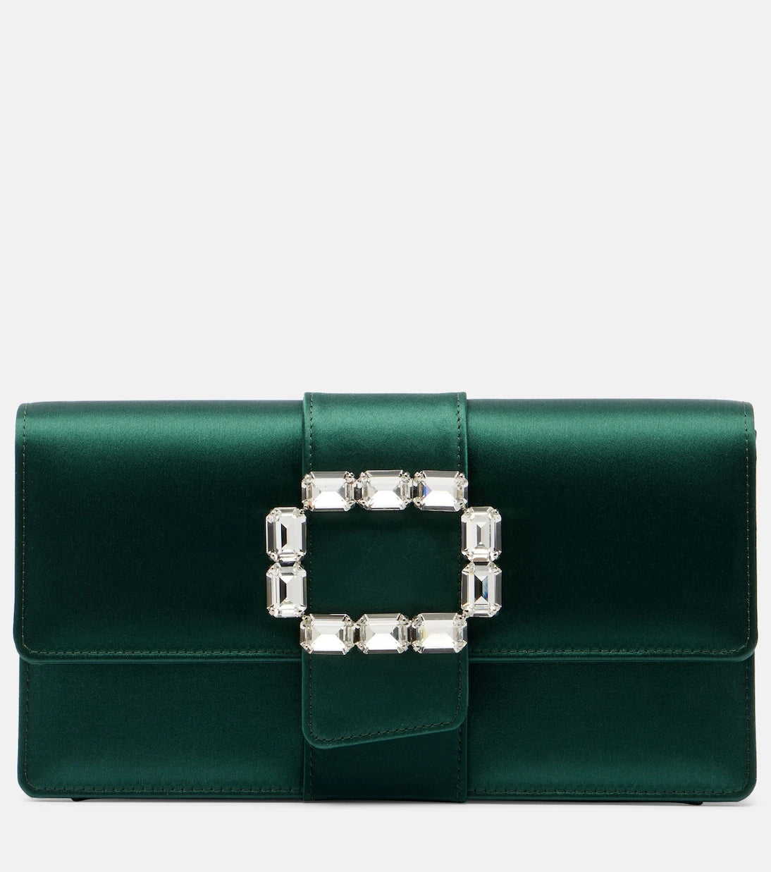Manolo Blahnik - Maycap embellished satin clutch