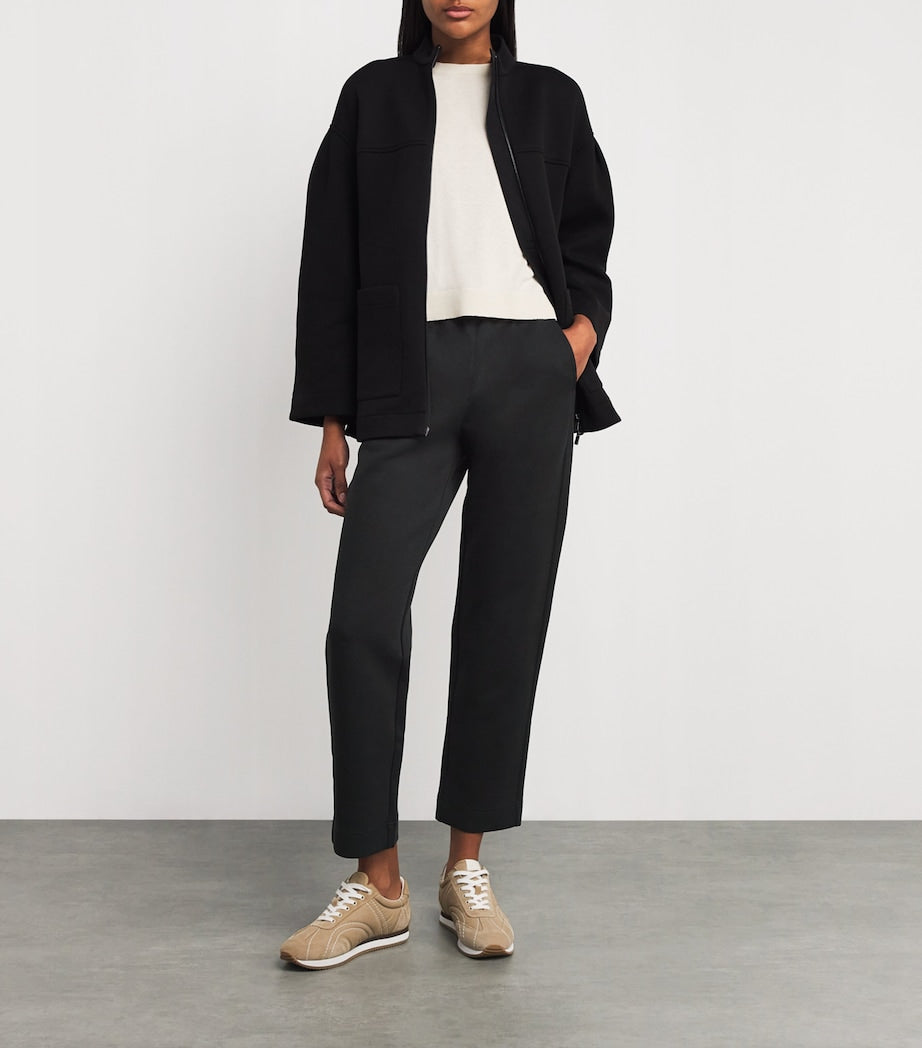 Black Jersey Drawstring Furio Trousers