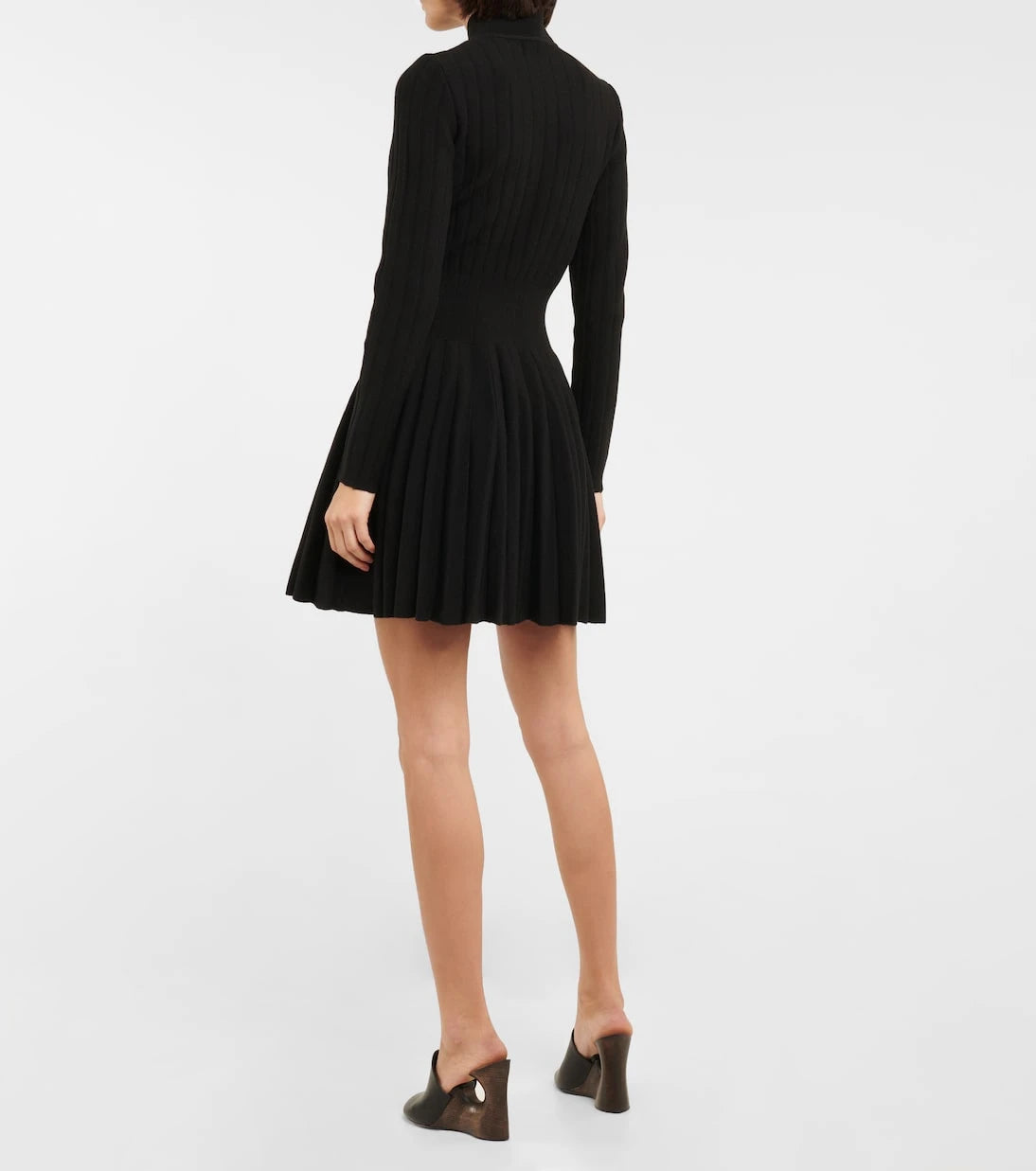 Alaïa - فستان قصير من مزيج الصوف
