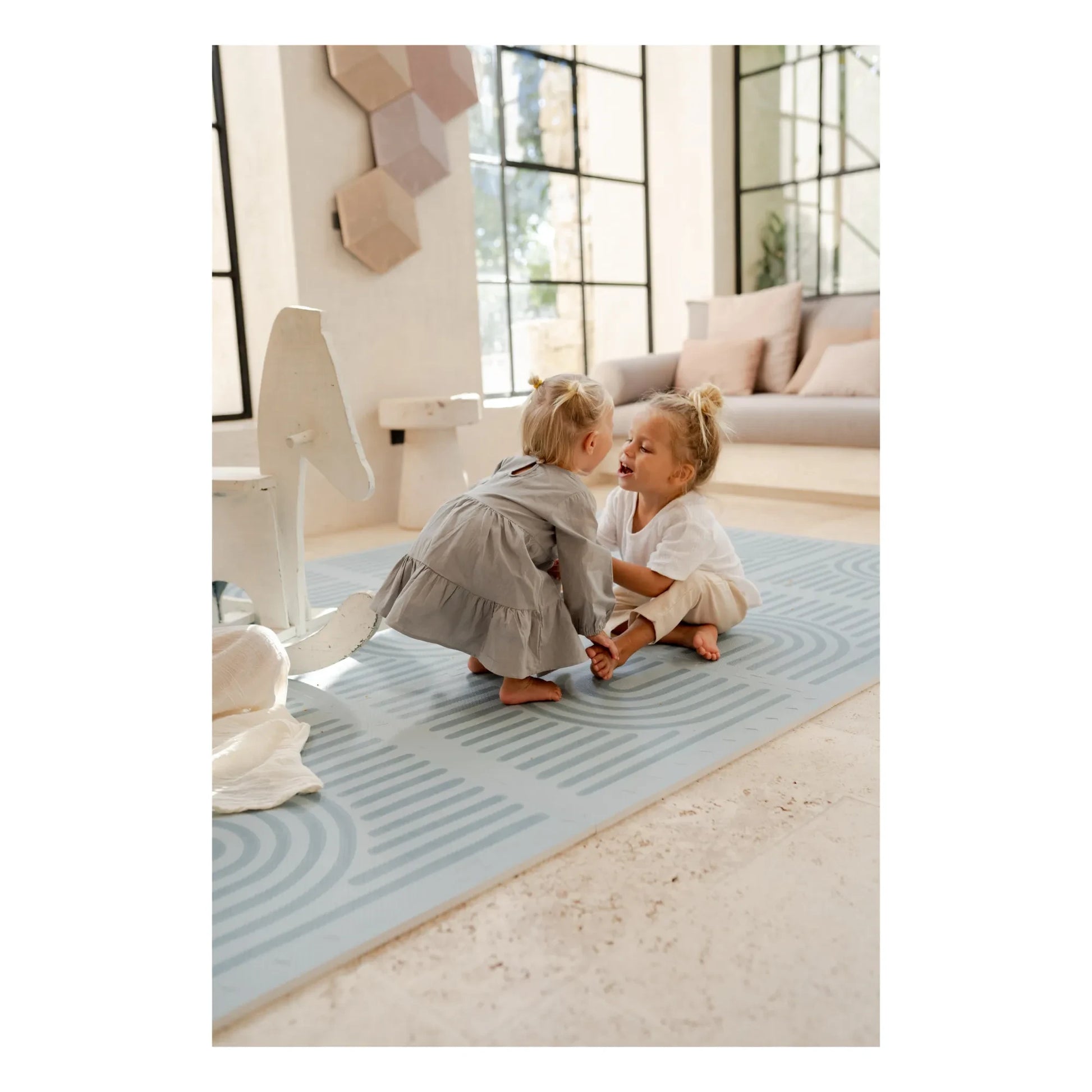 Toddlekind - Linear modular playmat | Grey blue