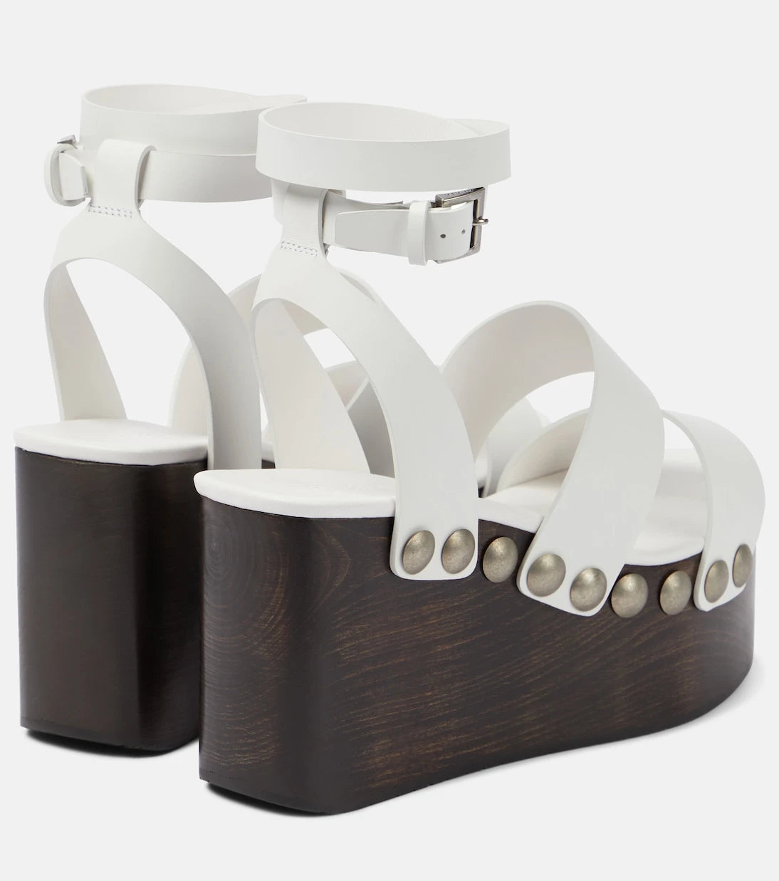 Alaïa - Leather wedge sandals