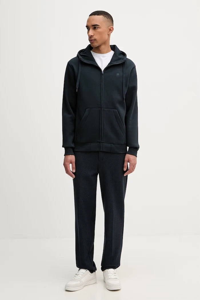 G-Star Erkek Pamuklu Fermuarlı Kapüşonlu Sweatshirt Premium Core