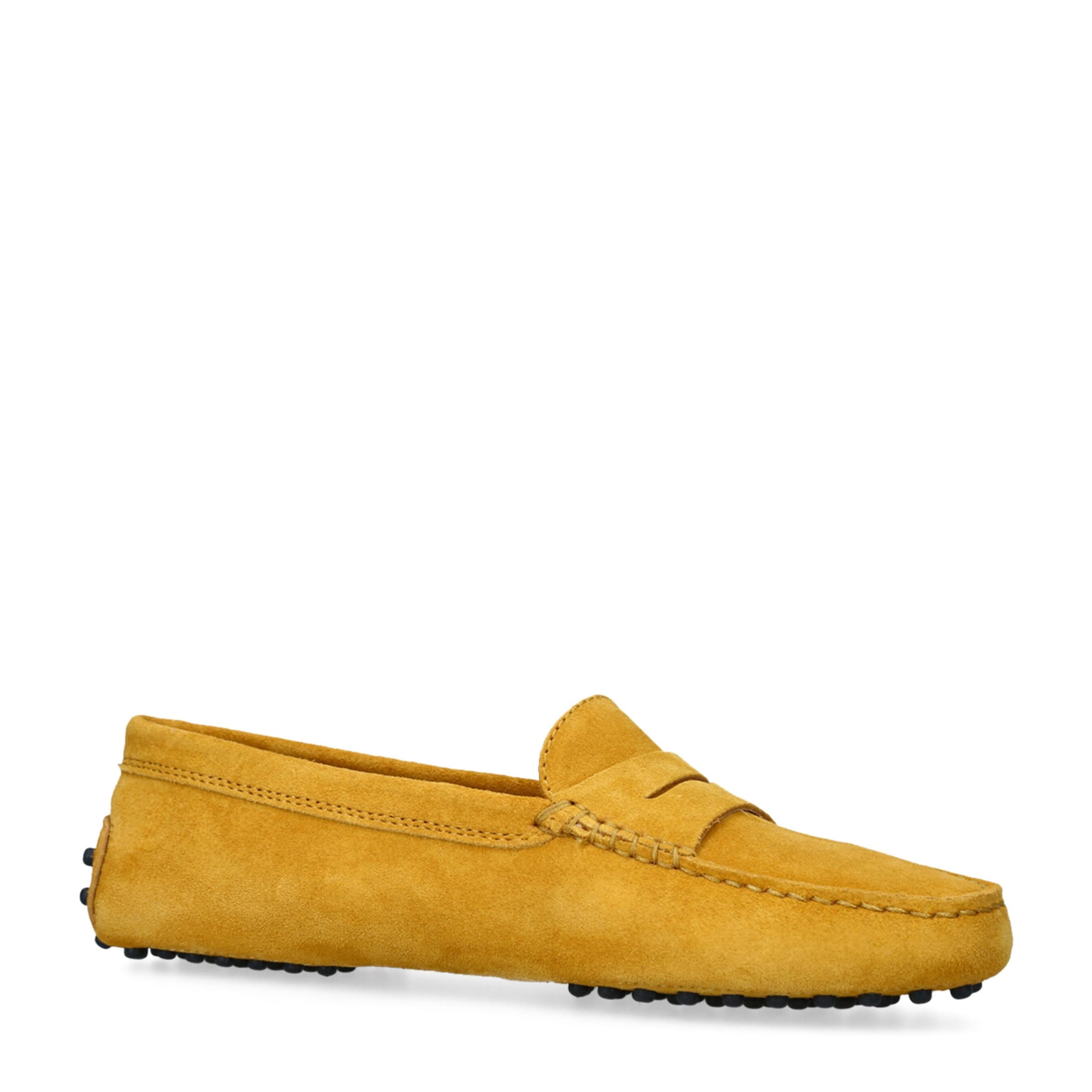 Yellow Suede Gommino Driving Shoes