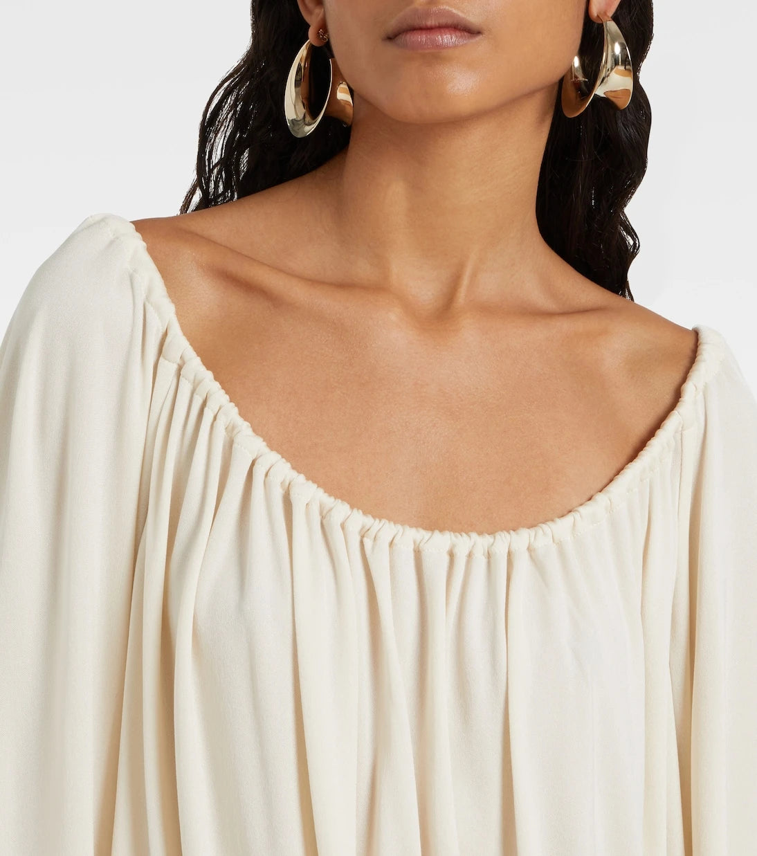 Saint Laurent - Ruffled jersey minidress