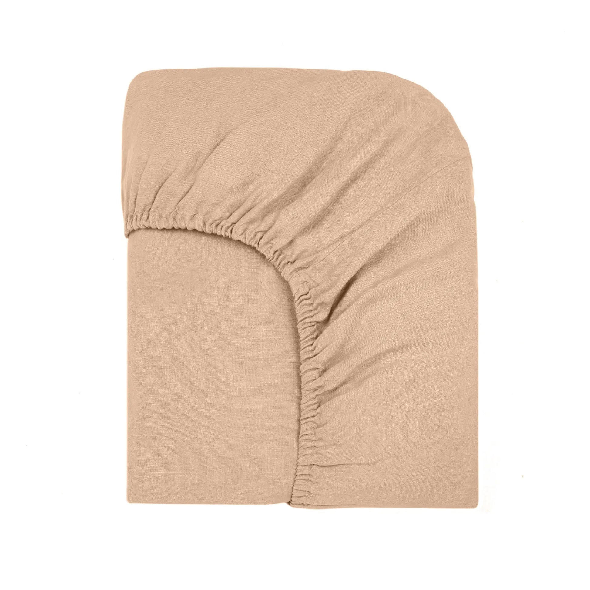 Communauté de biens - Washed Linen Fitted Sheet | Dusty Pink