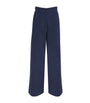 Weekend Max Mara Blue Cotton Wide-Leg Trousers