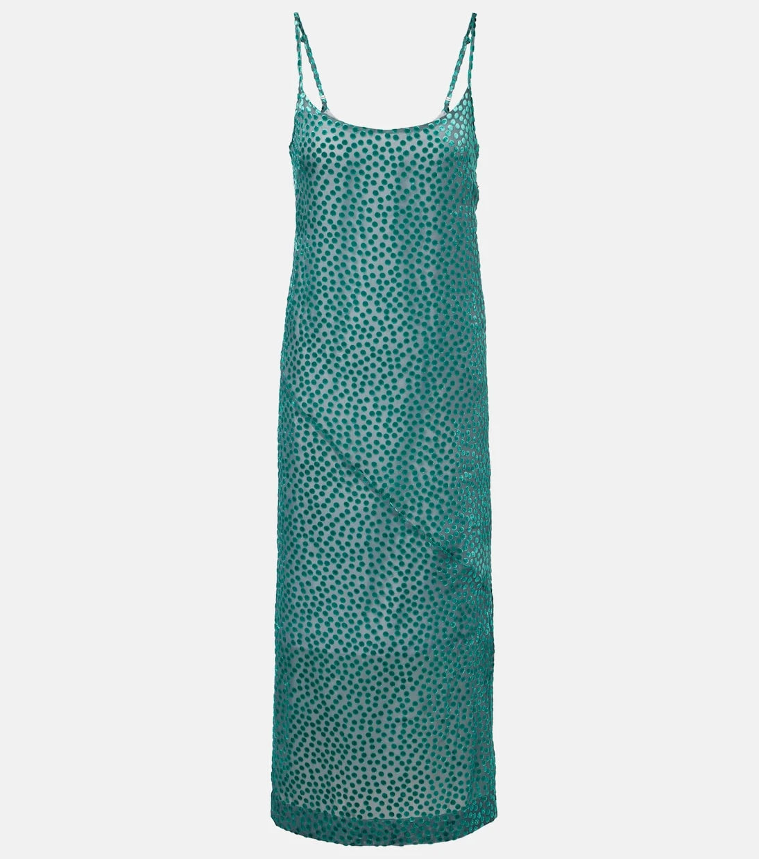 Dries Van Noten - Puantiye devore iç elbise