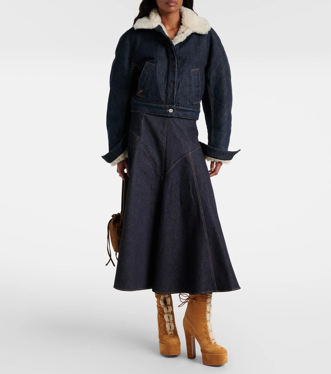 Paris Texas - Malena 145 suede platform lace-up boots