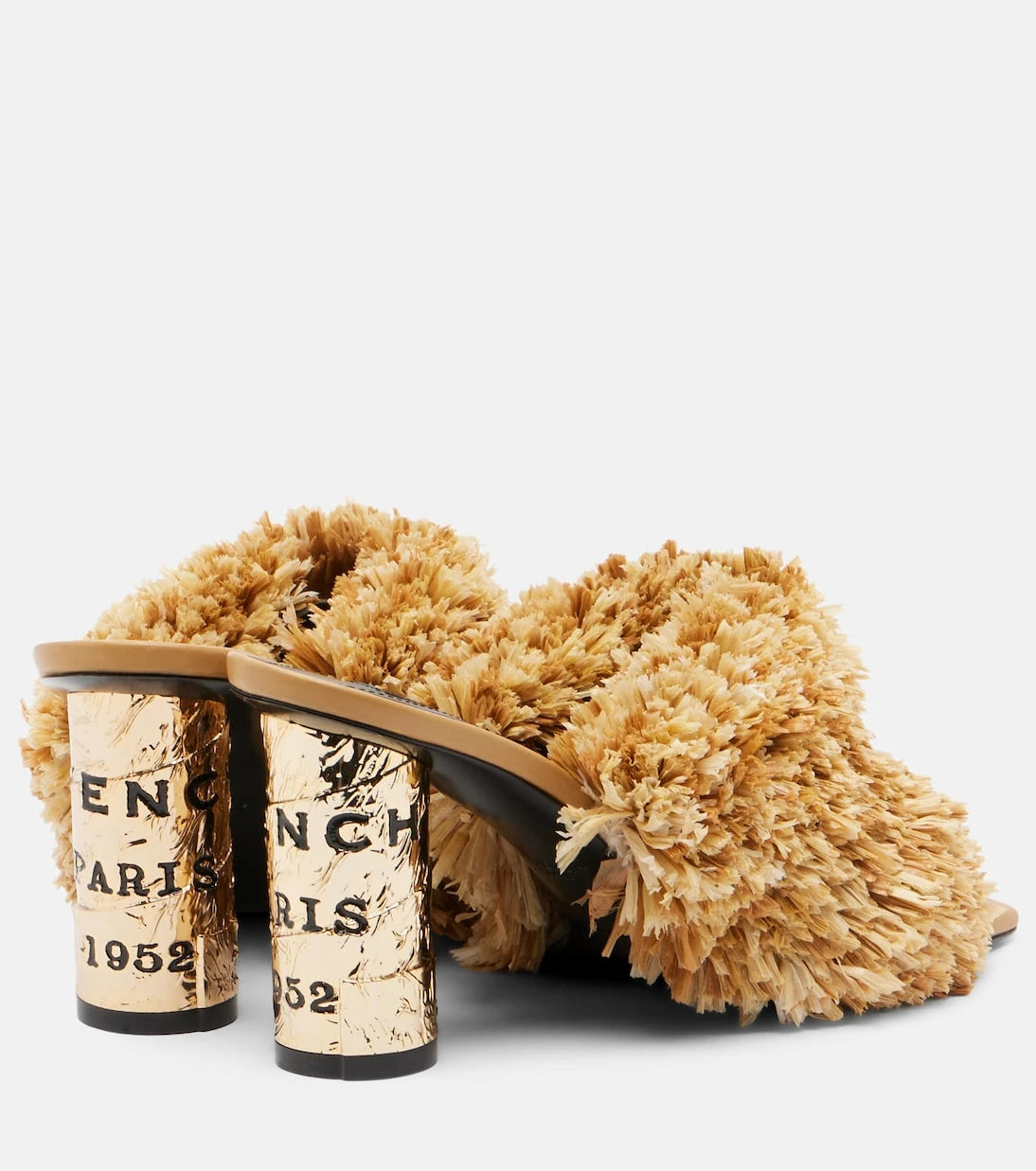 Givenchy - Tape raffia-effect mules