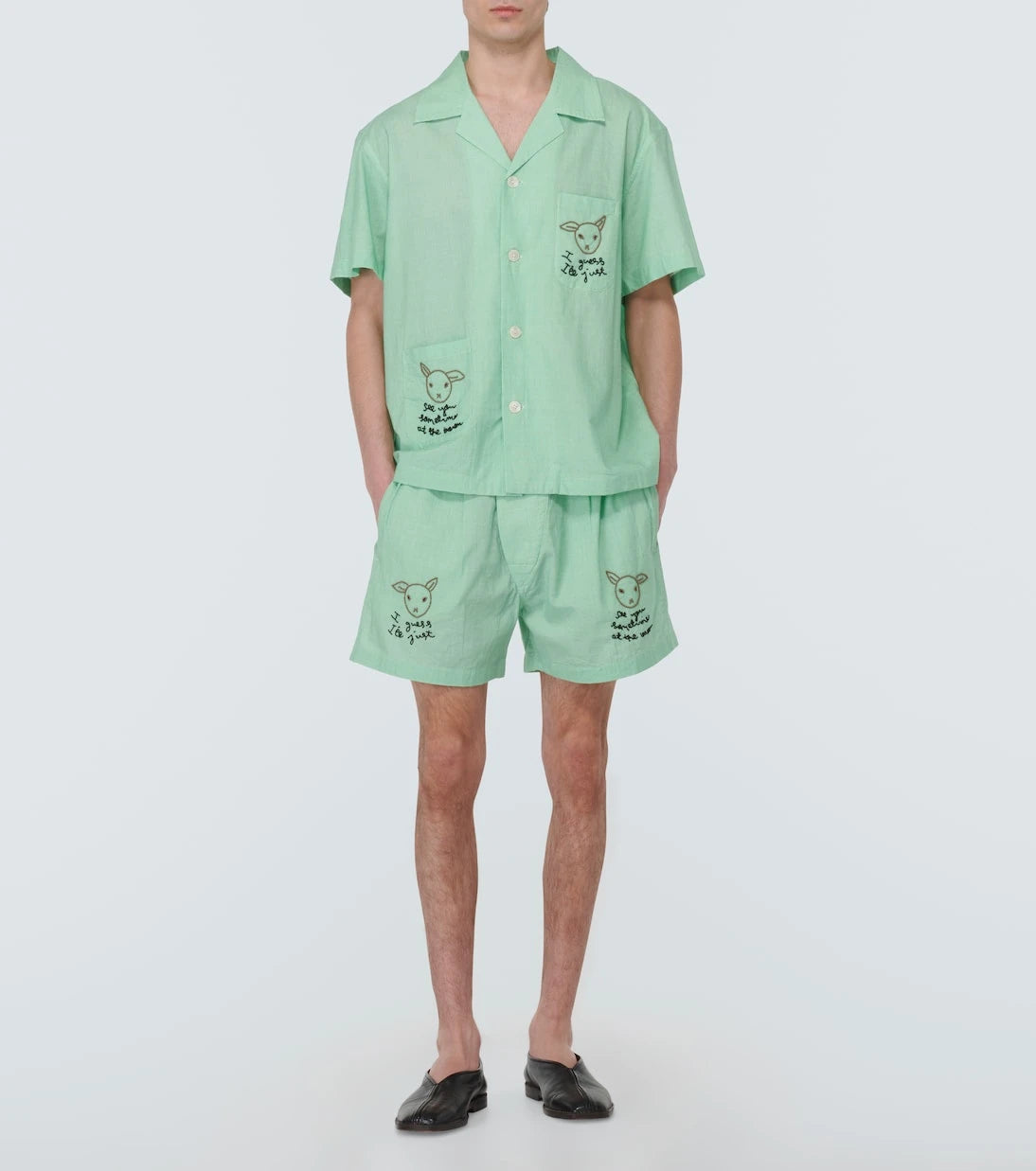 Bode - See You At The Barn cotton shirt