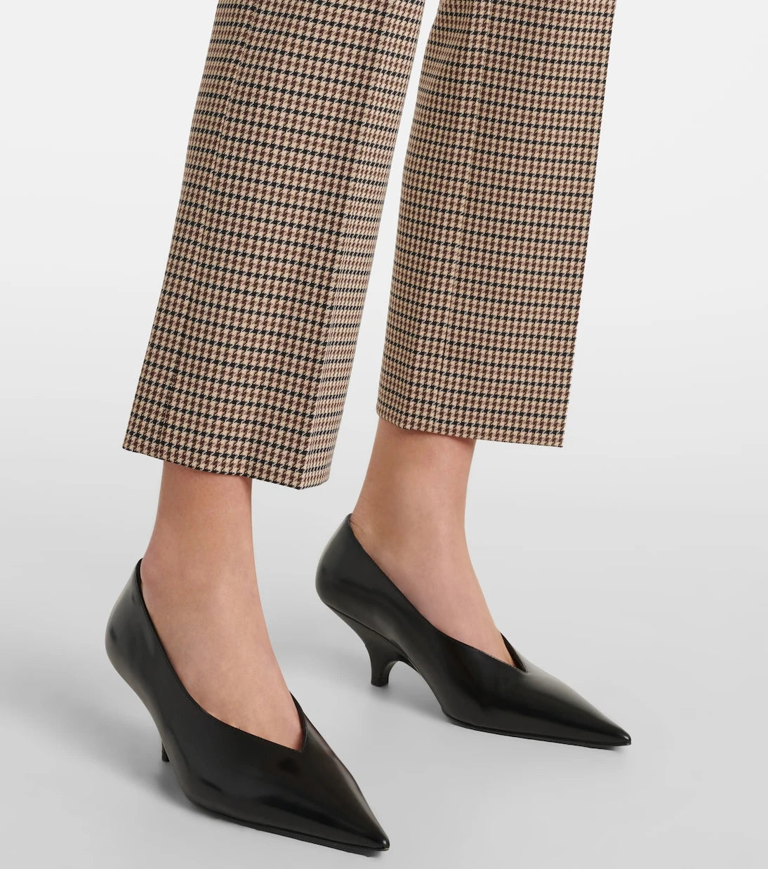 Veronica Beard - Arte Houndstooth high-rise cropped pants
