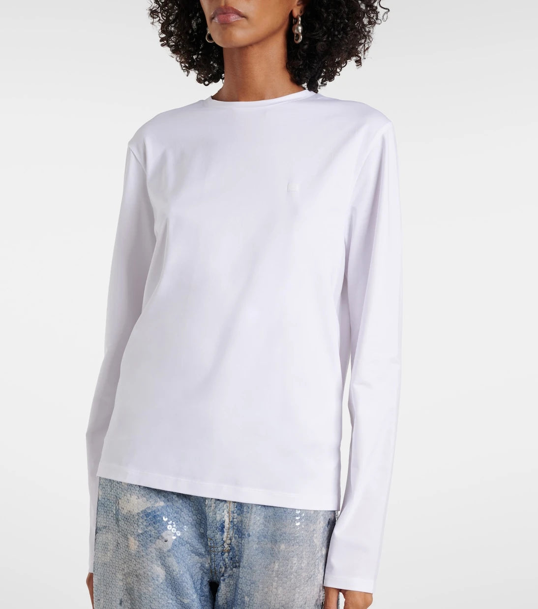 Acne Studios - Face cotton-blend jersey top