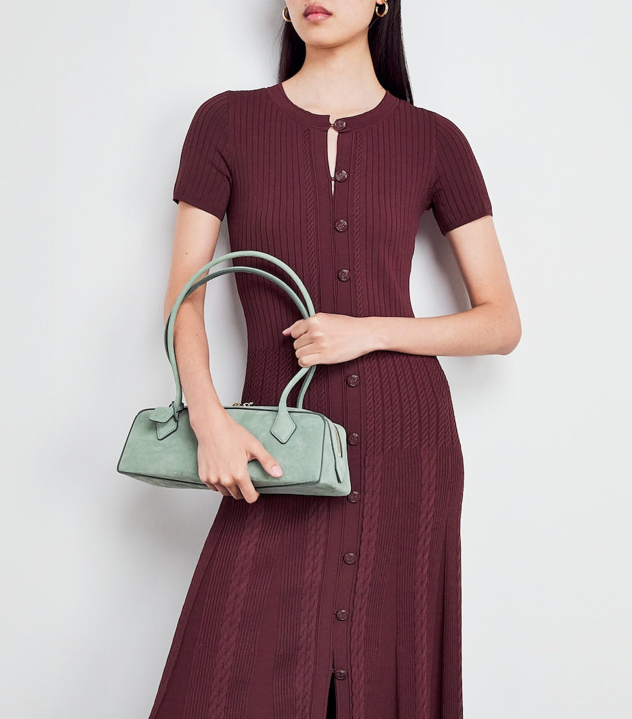 Red Knitted Midi Dress