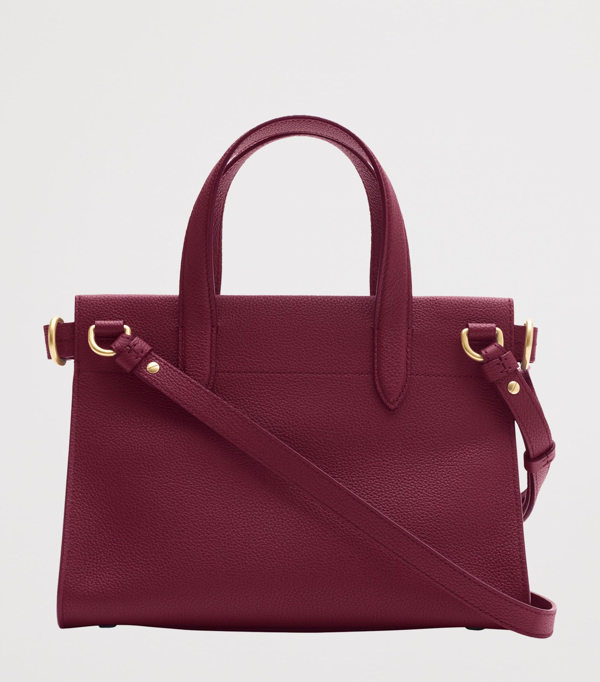 Burberry Burgundy Mini Calfskin Cotswolds Tote Bag