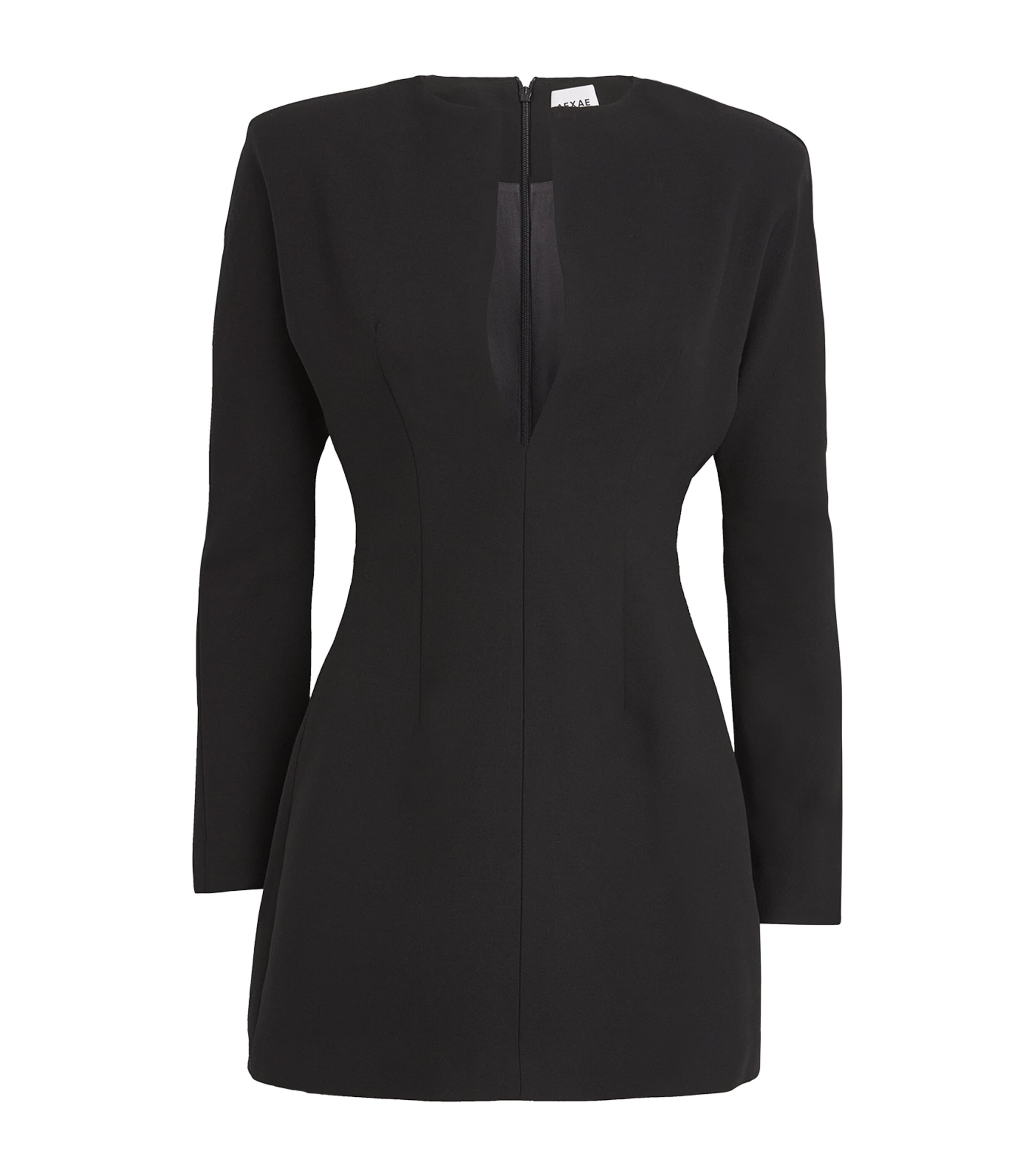 Wool Contoured Mini Dress BLACK