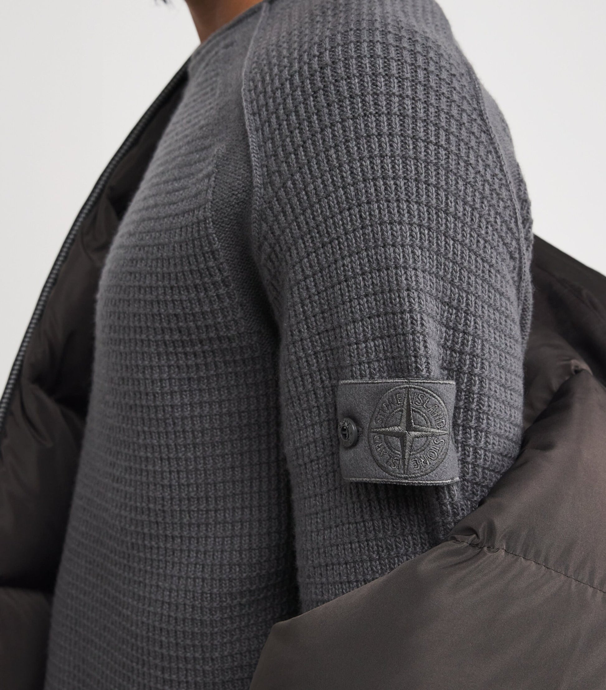 Stone Island Grey GHOST PIECE Virgin Wool Sweater