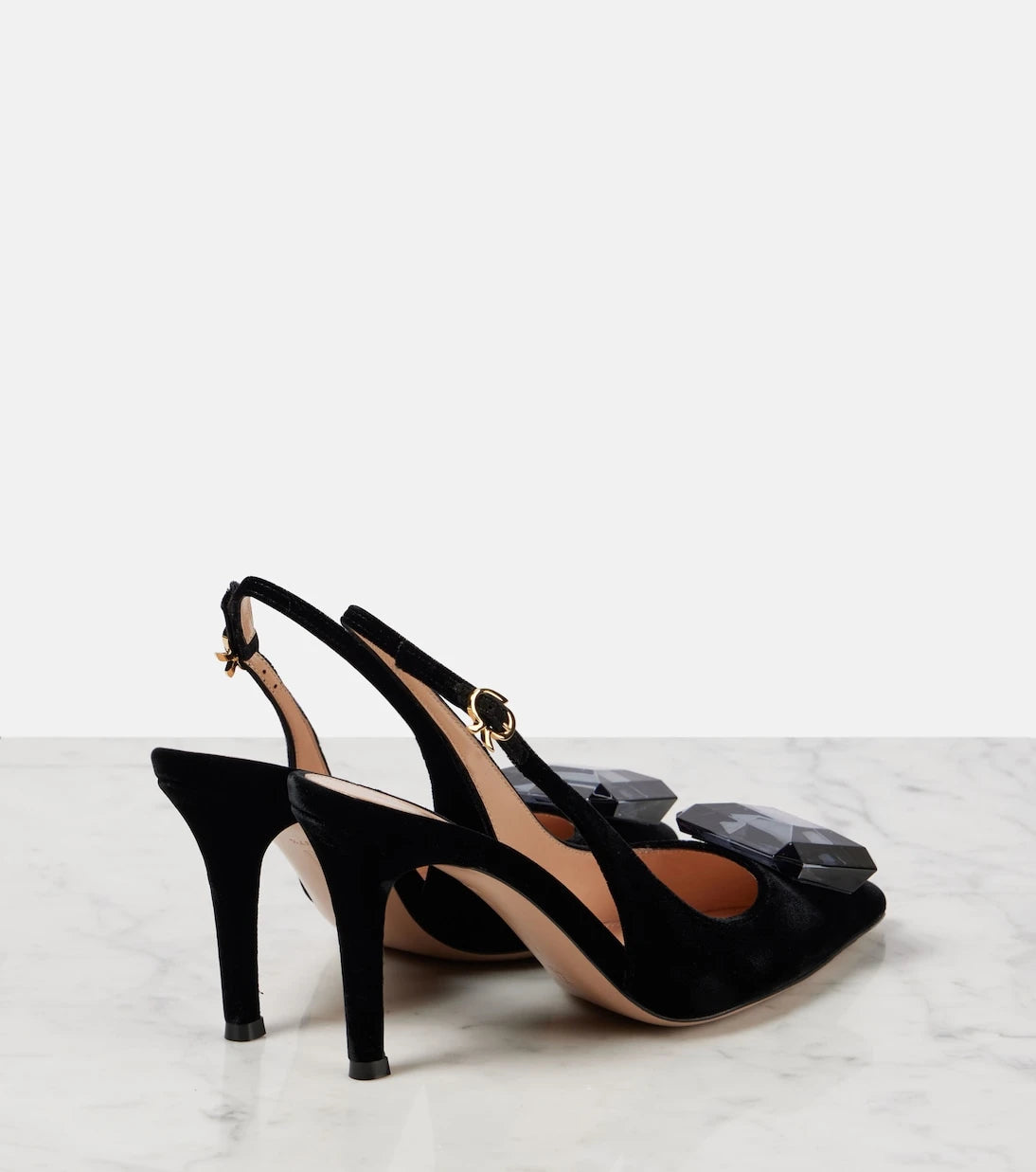 Gianvito Rossi - Jaipur 85 velvet slingback pumps