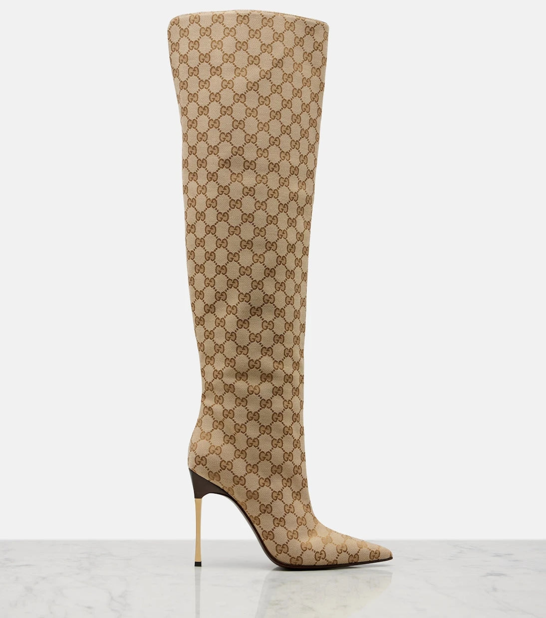 Gucci - Bombshell GG Canvas over-the-knee boots