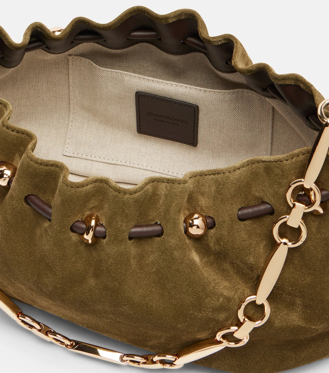 Zimmermann - Halcyon suede shoulder bag