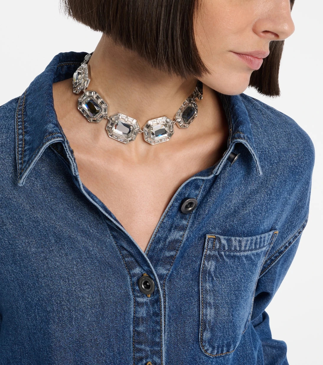 Self-Portrait - Crystal-embellished choker