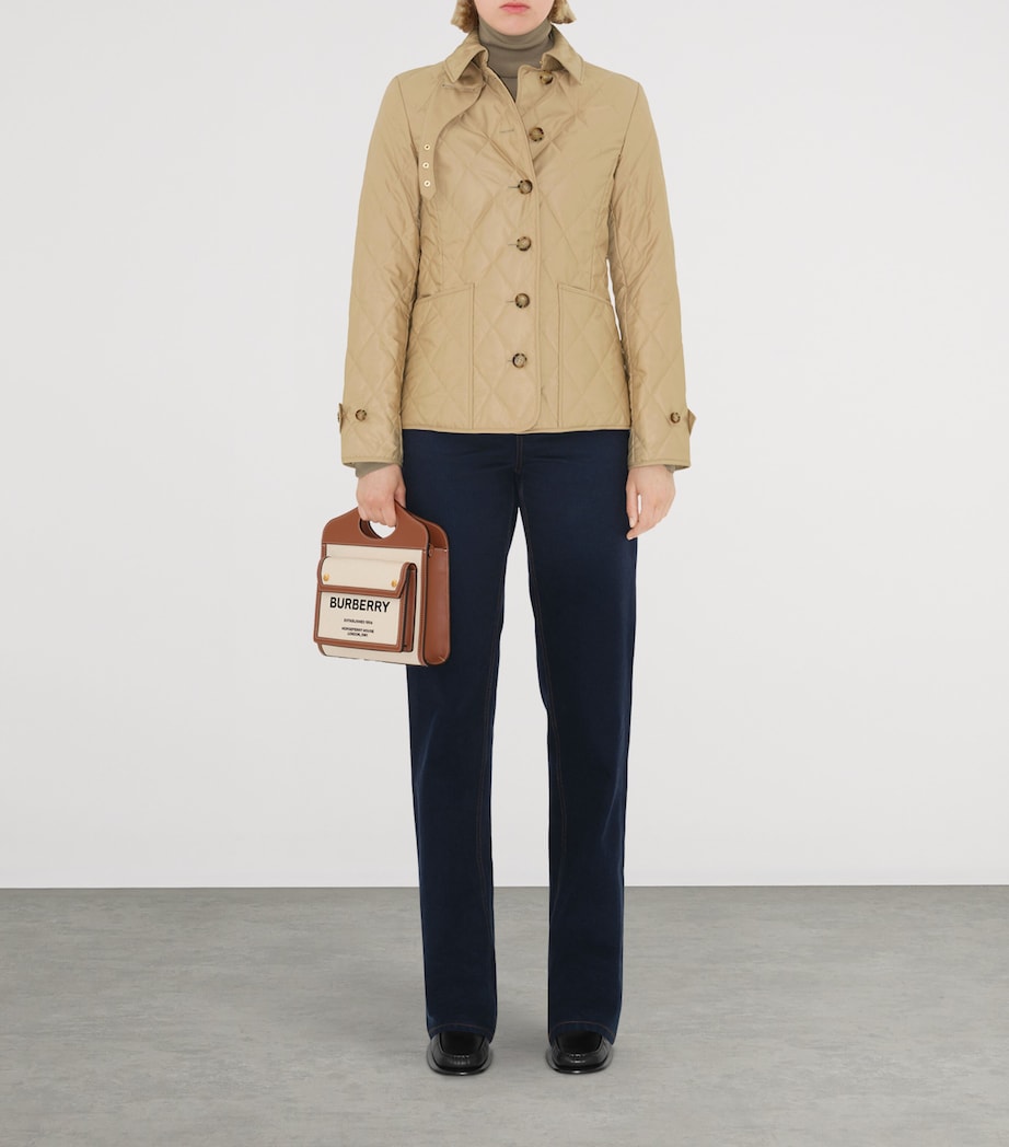 Burberry Brown Mini Canvas Pocket Bag