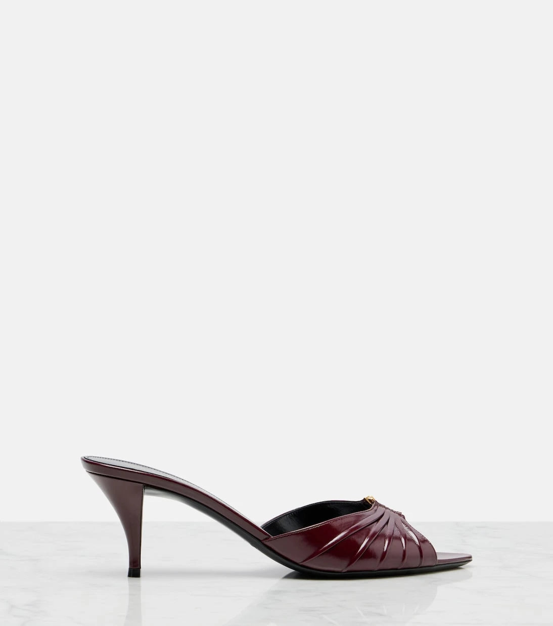 Saint Laurent - Babylone Cassandre 60 leather mules