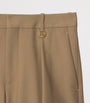 Beige Wool Tailored Shorts