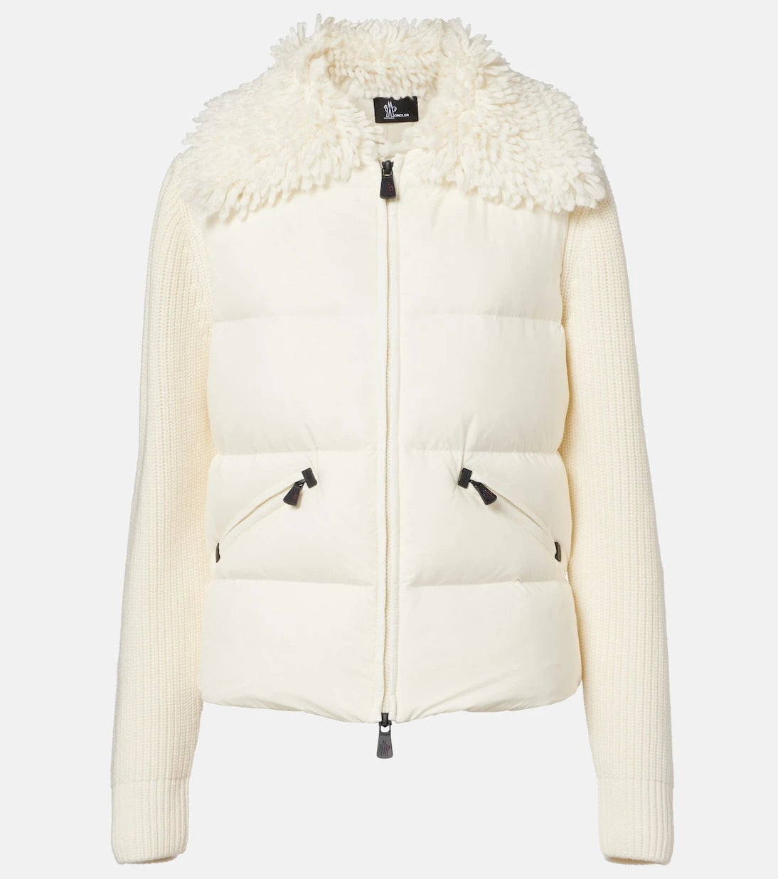 Moncler Grenoble - Down-paneled virgin wool cardigan