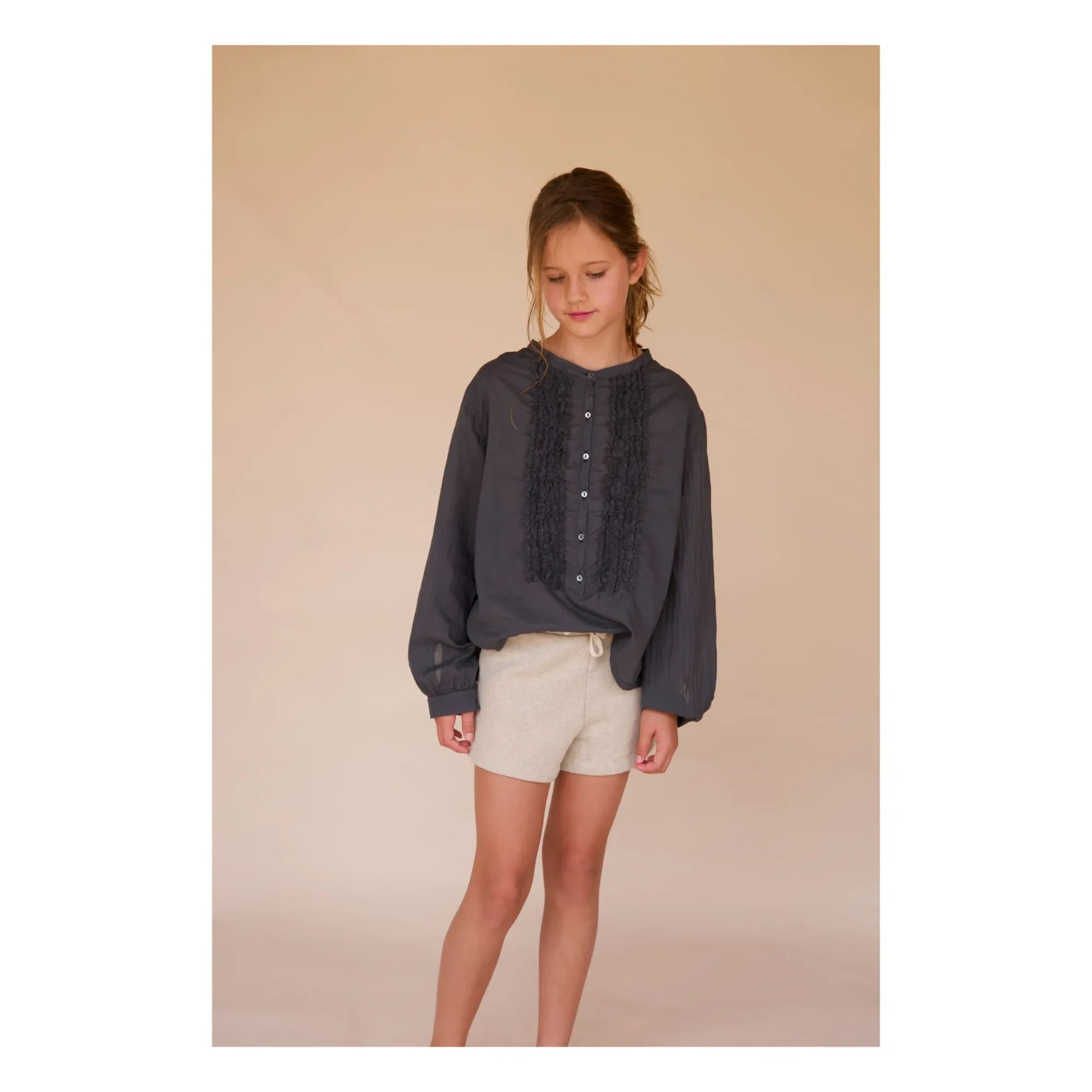 Longlivethequeen - Shirred blouse | Midnight blue