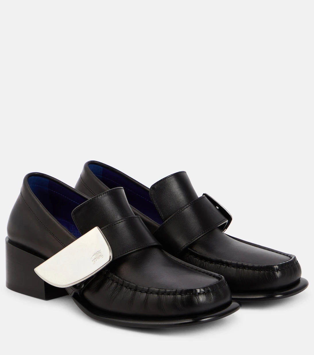 Burberry - Leather loafer pumps