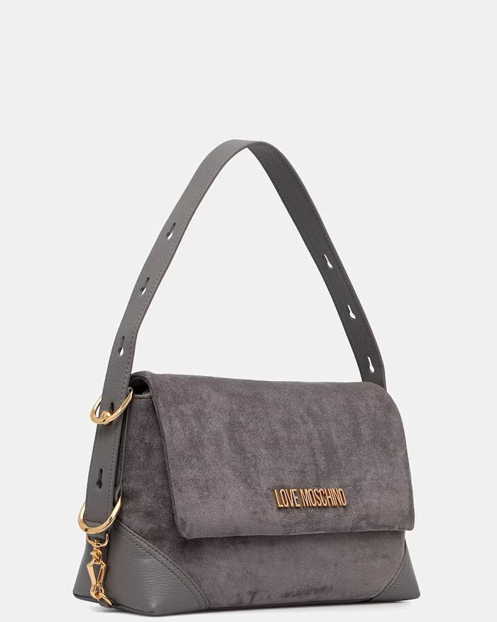 Love Moschino чанта дамска от имитация на велур