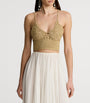 Ralph Lauren Collection Beige Silk Crochet Bralette