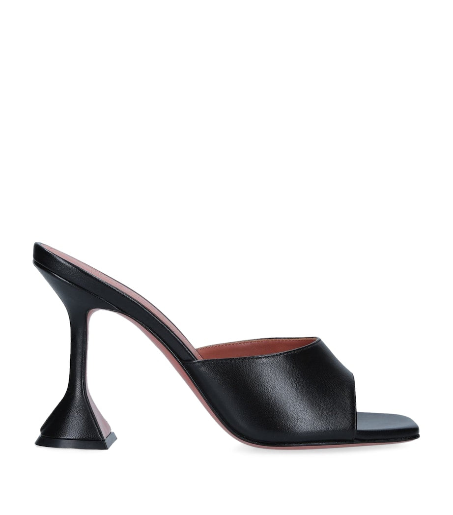 Black Leather Lupita Mules 95