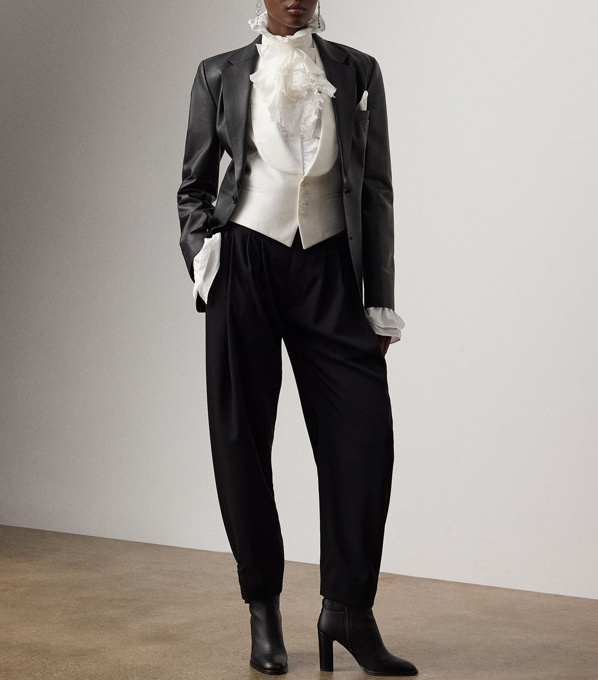 Ralph Lauren Collection White Cotton Piqué Zeke Waistcoat