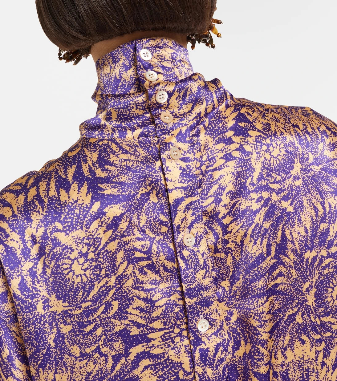 Dries Van Noten - Floral silk satin blouse