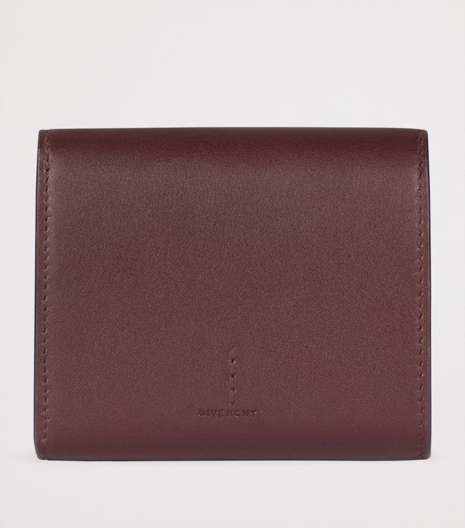 Givenchy Burgundy Leather Mini Day Trifold Wallet