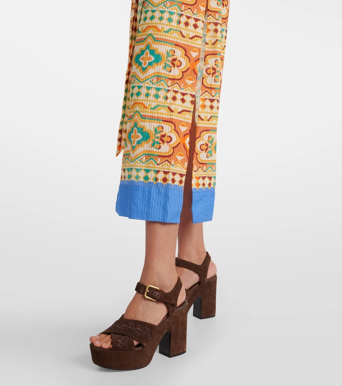 Etro - Printed cotton and silk midi dress