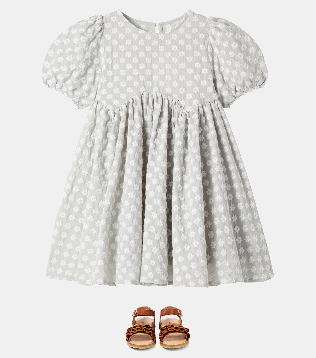 Rylee + Cru - Rose embroidered cotton dress