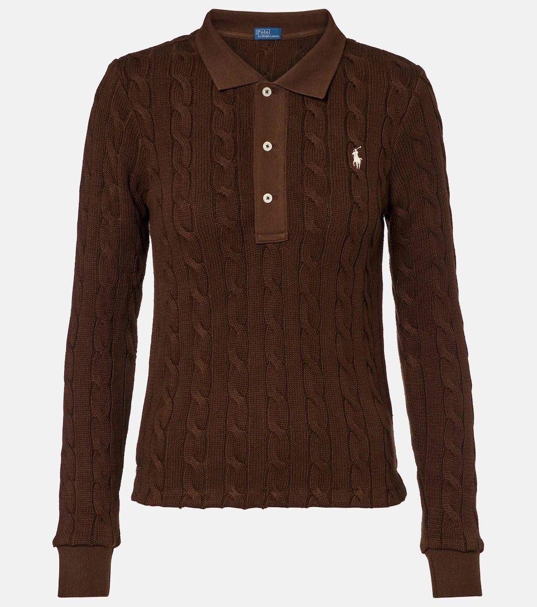 Polo Ralph Lauren - Cable-knit cotton polo sweater