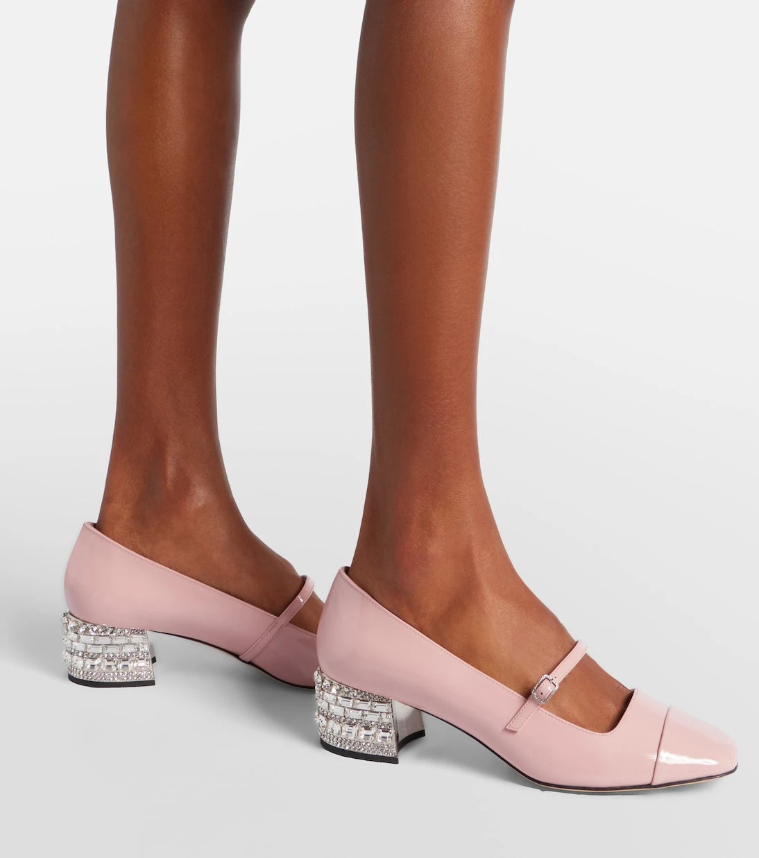 Jimmy Choo - Elisa 45 embellished patent leather pumps