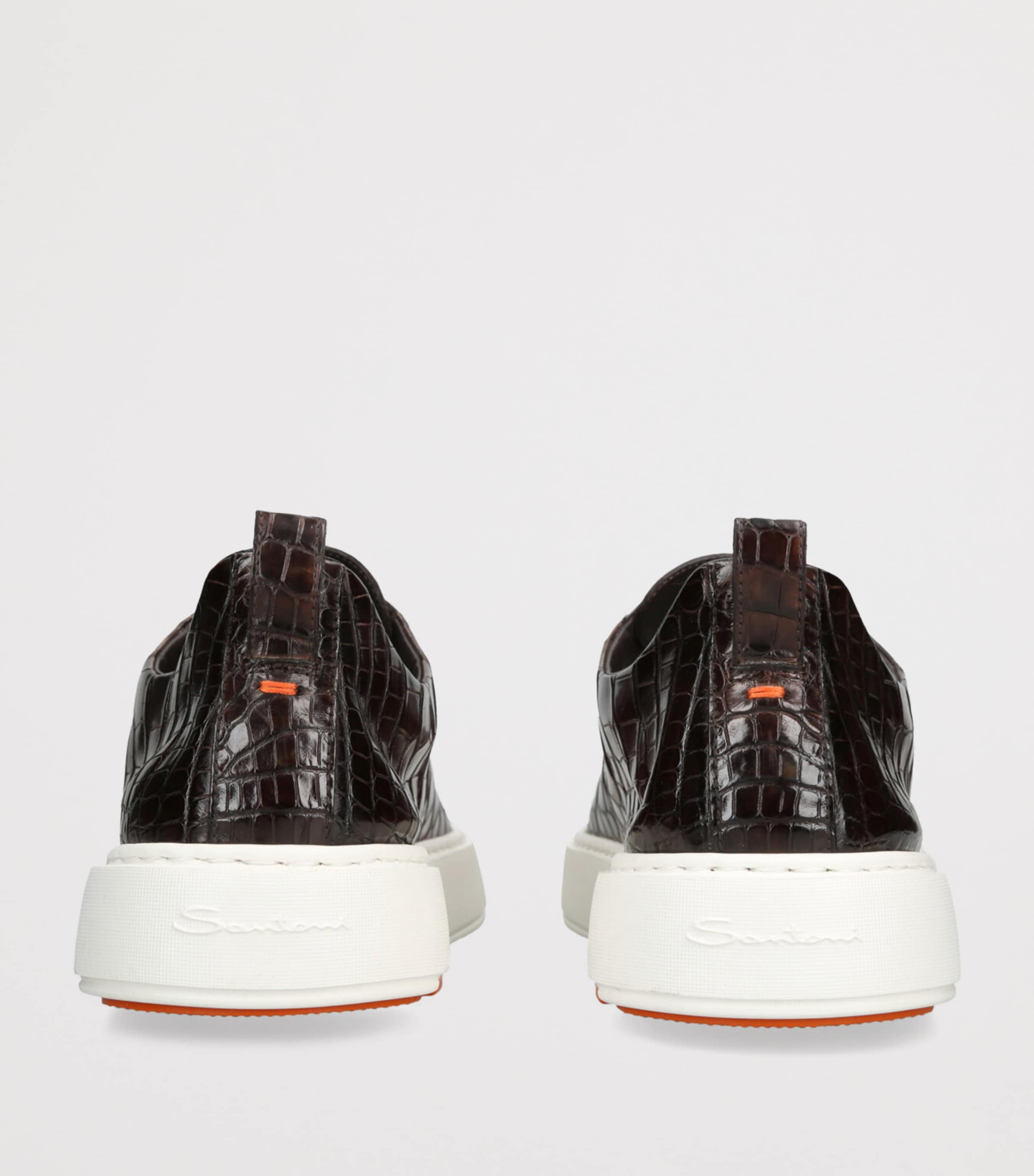 Crocodile Leather Clean Icon Sneakers